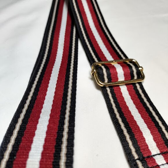 Adjustable Replacement Detachable Crossbody Bag Purse Strap Gold Metal Striped - Picture 3 of 4